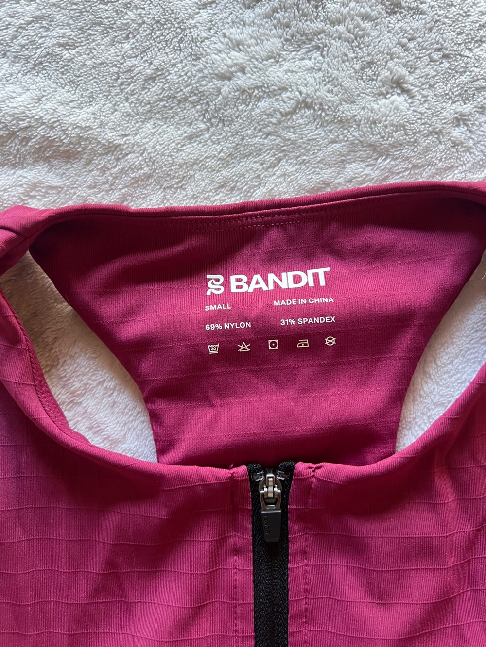 Bandit Gridlock™ Zip Front Race Crop - Berry - Size Small - Picture 4 of 4